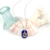 Cobalt Midnight Sand Dollar Nautical Necklace