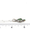 Seafoam Sea Glass and Turquoise Double Necklace on ruler for size reference. 