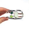 Green Leaf Ombre Sea Glass Lasso Bracelet light detail