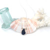 Blue and Gray Ocean Storm Ultra Rare Sea Glass Centerpiece Necklace 16" Length