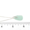 Seafoam and Labradorite Gemstone Drop Necklace on ruler for size reference.