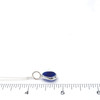 Cobalt Ripple Ultra Rare Sea Glass Bezel Wrap Charm Necklace on ruler for size reference.