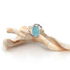 Turquoise Oval Sea Glass Serenity Ring - Size 9
