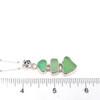 Seafoam Soothing Ombre Sea Glass Ultra Mod Necklace on ruler for size reference. 