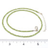 Peridot Beaded Necklace 18"- 20" Length on ruler for size reference.