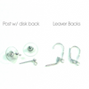 Earring back options