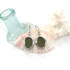 Olive Depths Sea Glass Beaded Empress Earrings