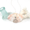 White Sea Glass Wave Necklace