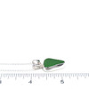 Green Bright Sea Glass and Emerald Split Bail Necklace on ruler for size reference.