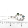 Tropical Sea Glass Garden Necklace on ruler for size reference.