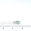 Tropical Turquoise Spot Ultra Rare Sea Glass Drop Necklace on ruler for size reference. 