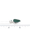 Olive Green Sea Glass and Emerald Split Bail Necklace on ruler for size reference.
