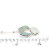 Water Sea Glass Circle of Life Necklace on ruler for size reference.