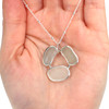 Water Sea Glass Circle of Life Necklace on model for color reference.