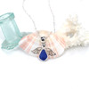 Cobalt Sea Glass Angel Necklace