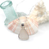 White Sea Glass Triangle Bezel Necklace