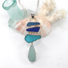 Turquoise Blues Sea Glass Four Tier Necklace