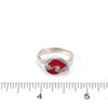 Red Sea Glass Wave Ring on ruler for size reference. 

