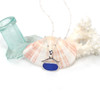 Cobalt Sea Glass Wave Necklace