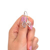 Sterling Silver Conch Shell Earring on model for color reference. 
 