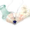 Cobalt Triangle Sea Glass Luna Necklace