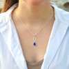Marquee Sea Glass Bezel Wrap Necklace on model for color reference