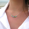5 Stone Sea Glass Beaded Necklace