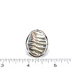 Abalone Oval Grand Ring - Size 9 on ruler for size reference.