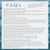 frequently asked questions about sea glass sizing and shipping