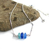 Adjustable 3 Stone Sea Glass Bracelet