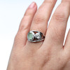 Tidal Wave Sea Glass Engagement Ring 