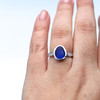 Glistening Seas Sea Glass Engagement Ring 