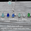 Sea Glass and Pearl Bezel Wrap Drop Anklet color options