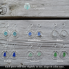 Sea Glass Karma Bezel Wrap Earrings color options