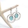 Sea Glass Karma Bezel Wrap Earrings