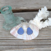 Insta Sale Cornflower Sea Glass Bubbles Earrings- MM