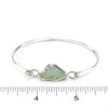 Seafoam Sea Glass Wave Bracelet on ruler for size reference. 
