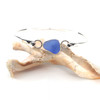 Cornflower Triangle Sea Glass Hinge Bangle Bracelet