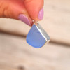 Insta Sale Cornflower Sailboat Sea Glass Bezel Necklace - MM right side