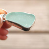 Insta Sale Aqua Seafoam Triangle Sea Glass Stonehenge Necklace - MM front detail