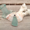 Insta Sale Aqua Seafoam Triangle Sea Glass Stonehenge Necklace - MM