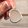 Insta Sale White Rounded Sea Glass Stonehenge Necklace - MM back details