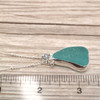 Insta Sale Aqua Sea Glass Stonehenge Necklace - MM on ruler for size reference. 