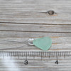 Seafoam Sea Glass Simple Drop Necklace on 18" chain - Slightly Damaged on ruler