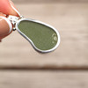 Insta Sale Olive Sea Glass Stonehenge Necklace - MM back side detail 