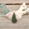 Insta Sale Olive Sea Glass Stonehenge Necklace - MM