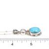 Larimar and Freshwater Pearl Oval Beaded Necklace on ruler for size reference. 

