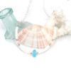 Turquoise Bright Sea Glass Sea Glass Pearl and Mother of Pearl Pearl Necklace Turquoise Bright Sea Glass Sea Glass Pearl and Mother of Pearl Pearl Necklace