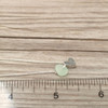Insta Sale Seafoam Sea Glass Heart Necklace on 16"-18" chain - MM on ruler for size reference. 