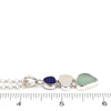 Coastal Sea Glass Three Tier Necklace on ruler for size reference.